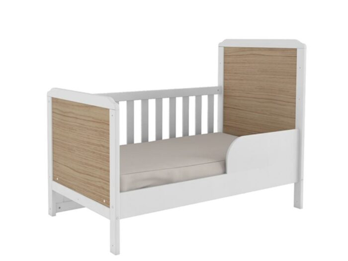 Berço Cloe - Branco/Carvalho - Image 2