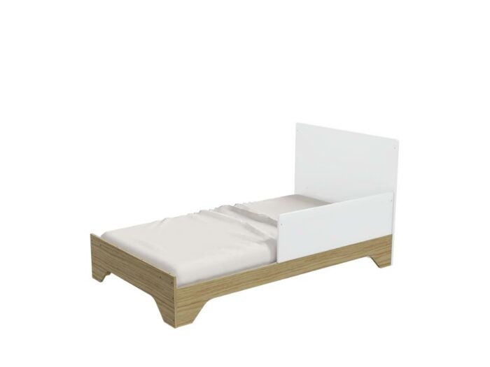 Berço Popy Retrô - Branco/Carvalho - Image 2