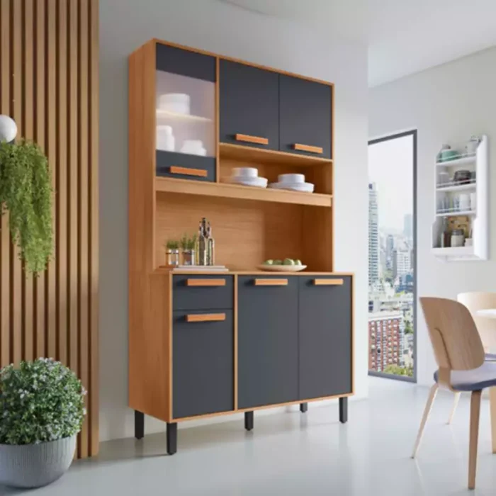 kit de cozinha Compacta 120 cm Nápoles Madeira Itatiaia - Imagem 3