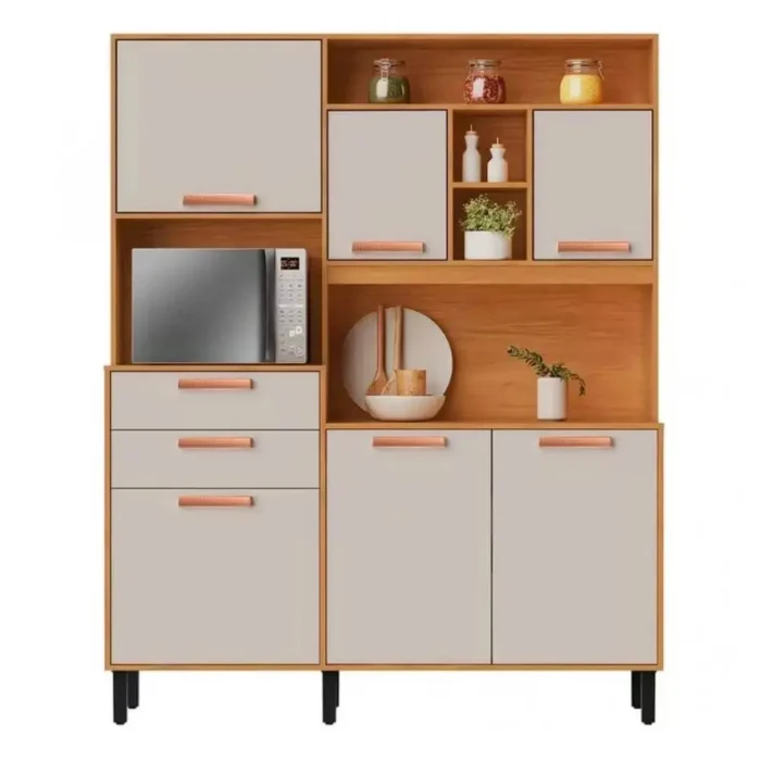 kit de cozinha Compacta 160 cm Nápoles Madeira Itatiaia - Imagem 2