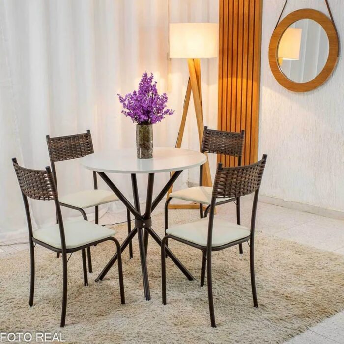 CONJUNTO MESA ATLANTA 75X75 - Imagem 2