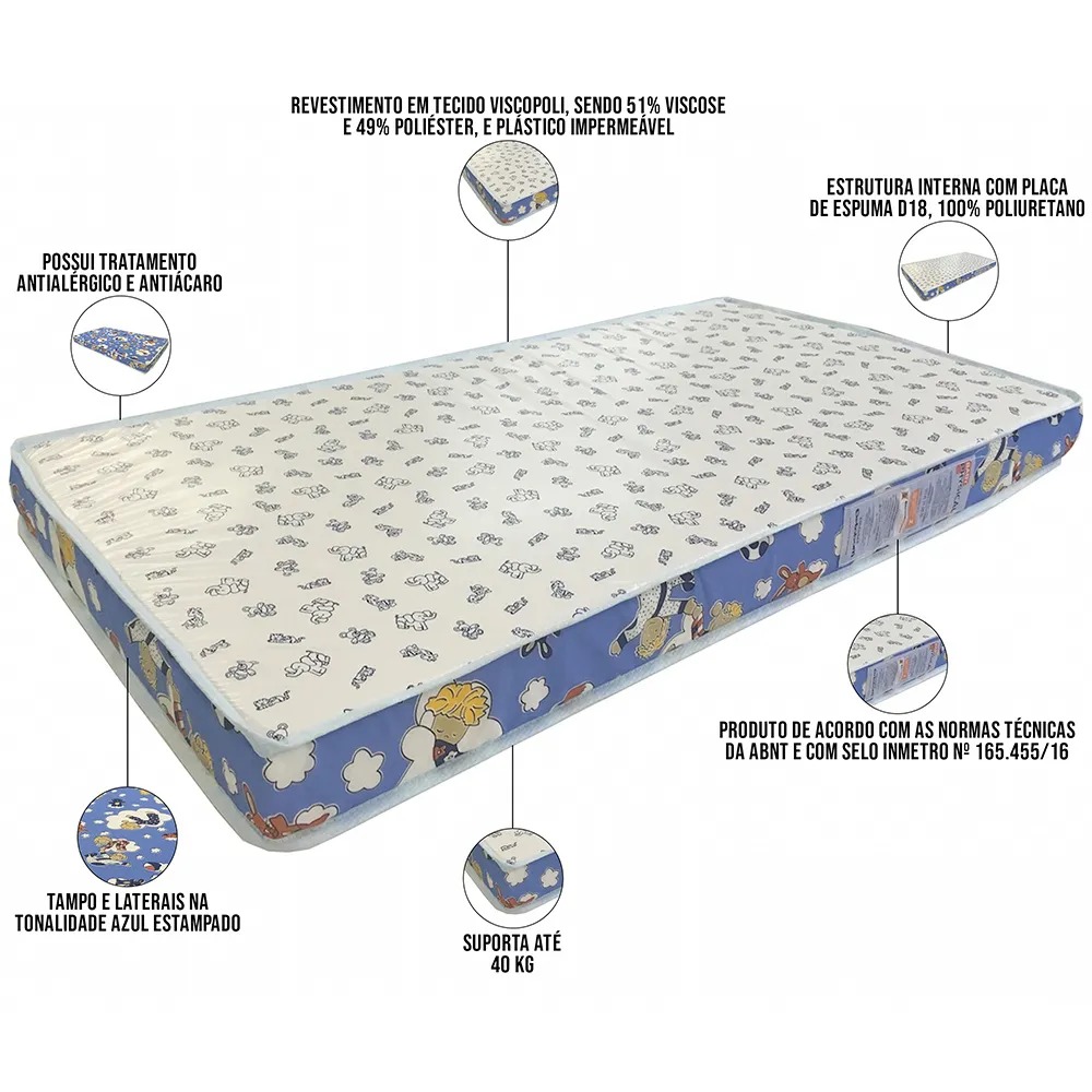 COLCHÃO BABY AMERICANO D18 70X130 - Imagem 5