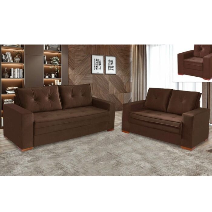 CONJUNTO SOFÁ TOQUIO 2X3 LUGARES - Imagem 2