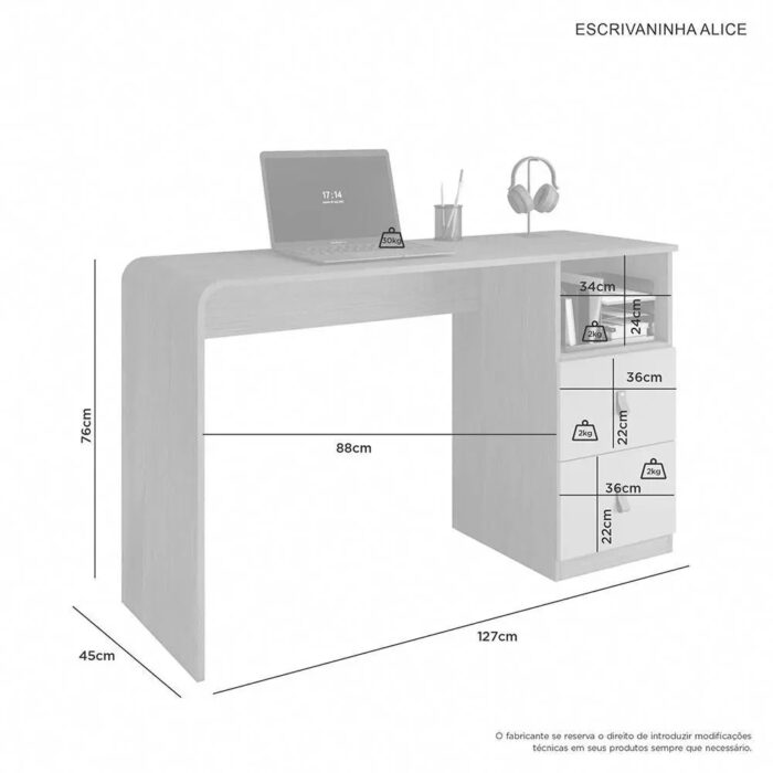 MESA ALICE CINAMOMO/OFF - Imagem 3