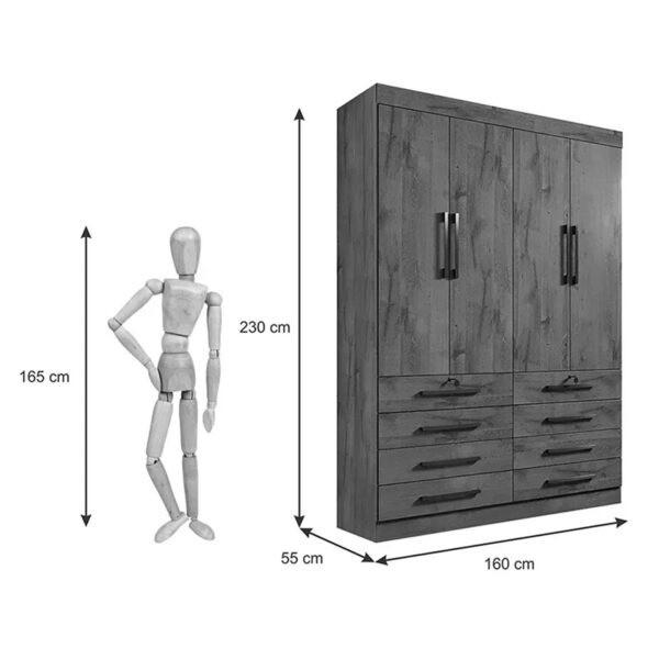 ROUP. MÔNACO 4 PORTAS E 8 GAVETAS - Imagem 5