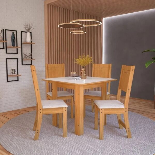 CONJUNTO DE MESA INDÉKES LISBOA COM 4 CADEIRAS