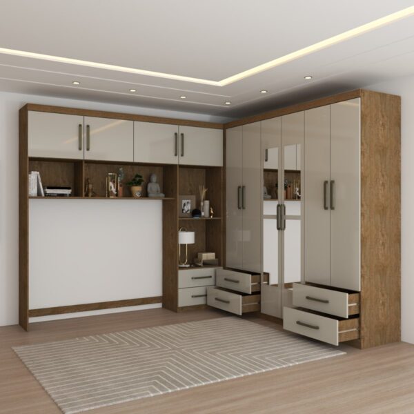 Guarda Roupa Modulado Carioca Hercules Casal 11 Portas 6 Gavetas e Espelho