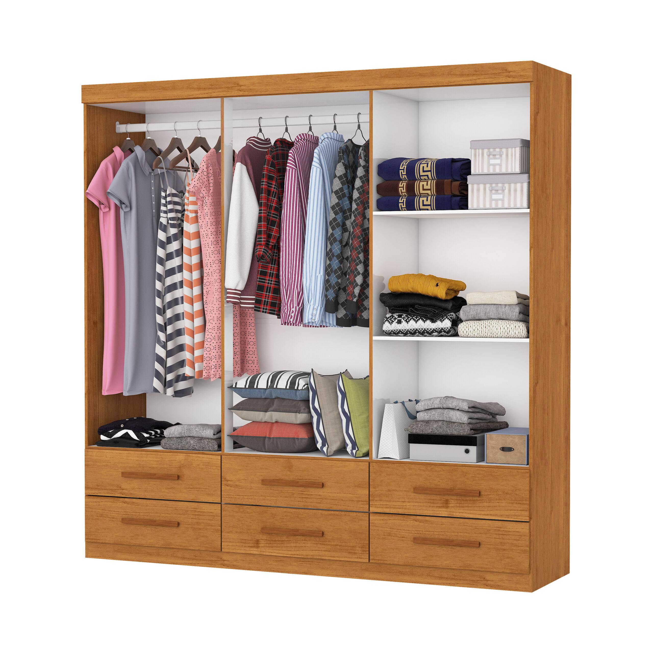 GUARDA ROUPA DALLAS 6PT 6GAV - Imagem 3